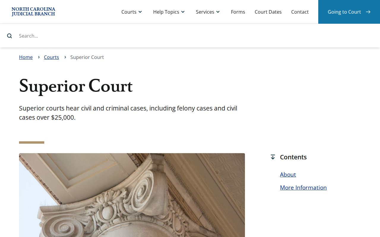 Chowan civil docket North Carolina Superior Court overview