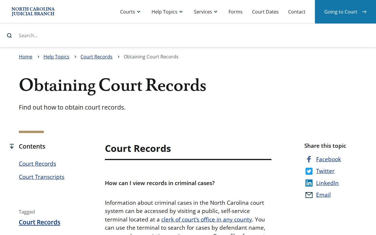 Chowan court records guidance for clerk terminals and copies